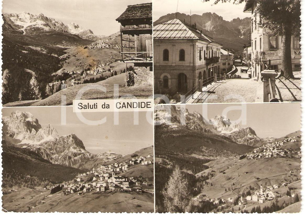 Cartolina originale da collezione 1955 ca COMELICO SUPERIORE BL Frazione CANDIDE Vedutine Cartolina FG NV 1