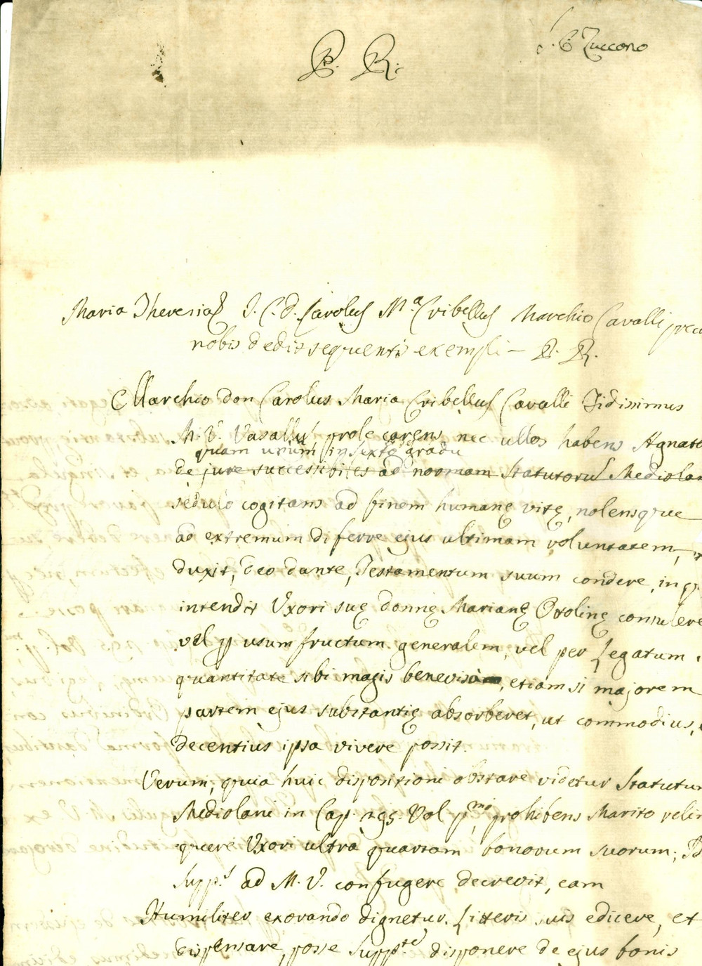 Documento originale, autentico 1771 MILANO EreditÃ  Marchese Carlo Maria CRIVELLI CAVALLI a Marianna OTTOLINI 1