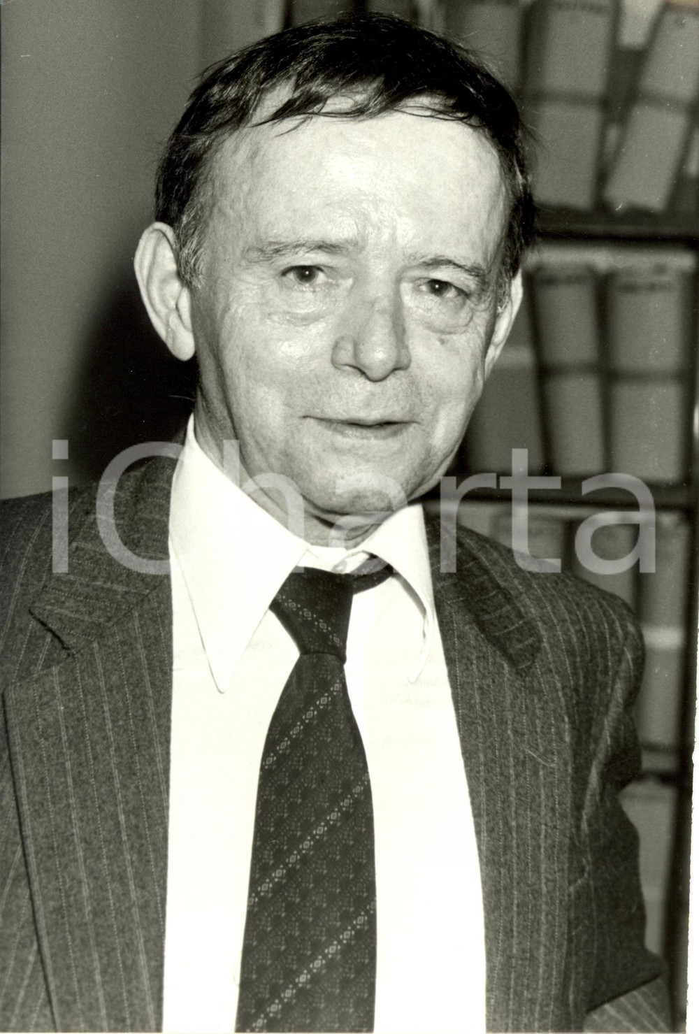 Fotografia d epoca originale 1986 FRANCIA Jacques LAURENT nuovo membro Accademia Francese Fotografia 1
