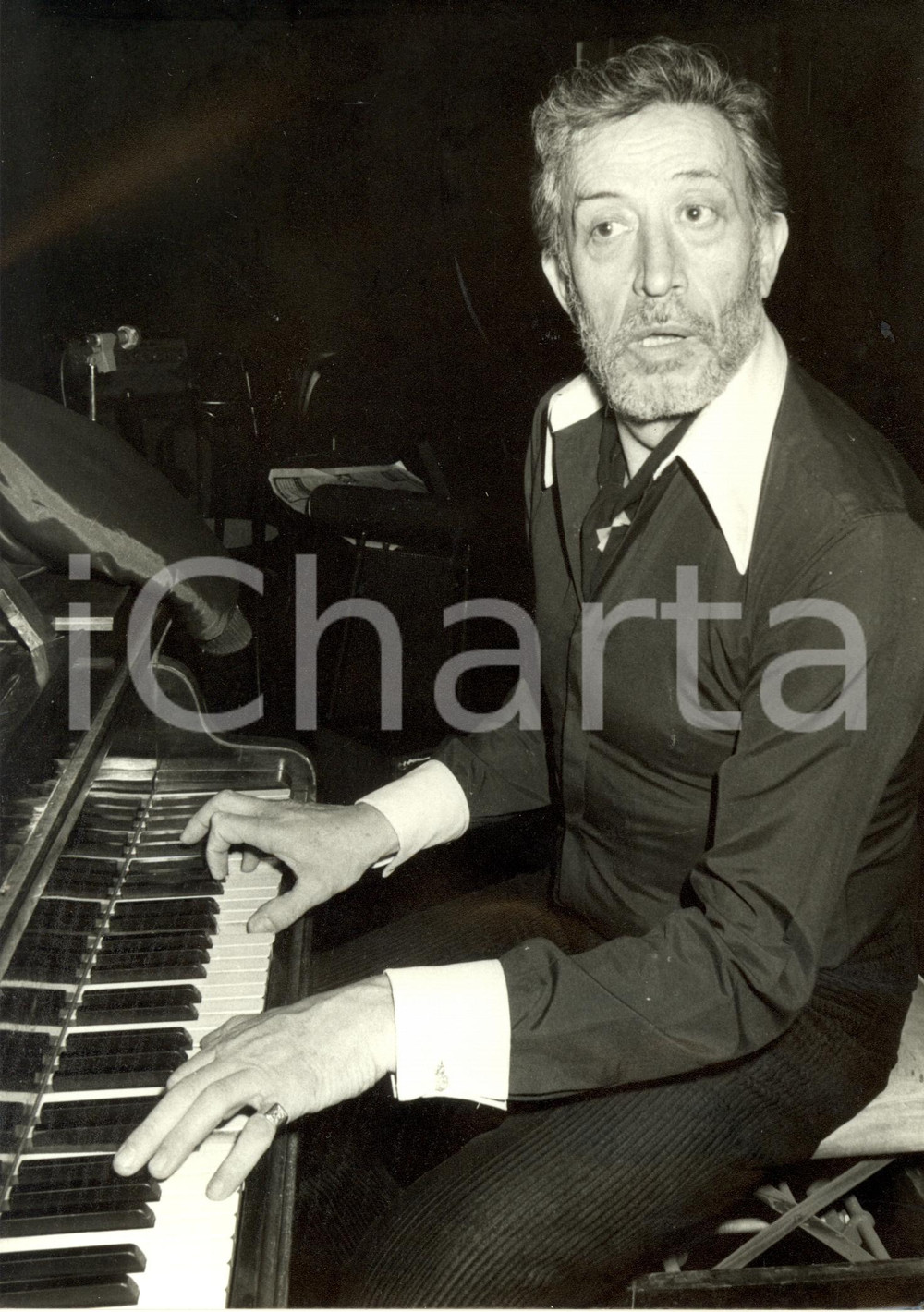 Fotografia d epoca originale 1979 PARIGI F ThÃ©atre des NOUVEAUTES Philippe CLAY durante le prove Foto 1