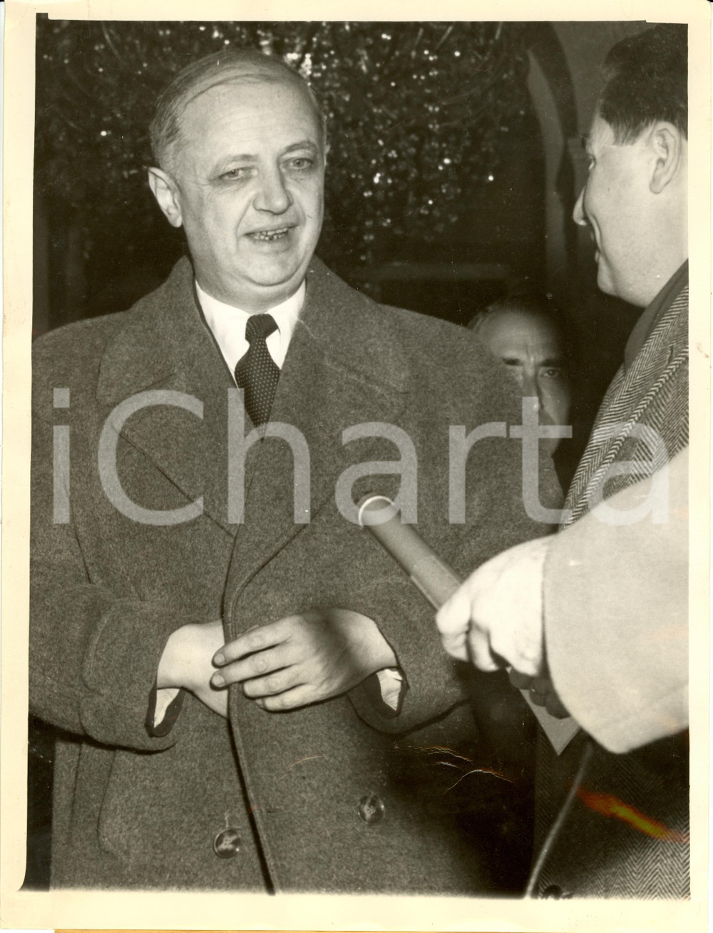 Fotografia d epoca originale 1955 PARIGI F Christian PINEAU non sarÃ  il nuovo Presidente Comsiglio Ministri 1