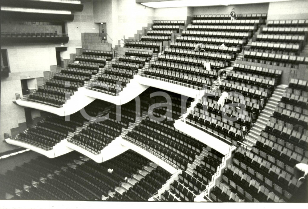 Fotografia d epoca originale 1989 PARIGI F Opera BASTILLE Veduta balconate che si affacciano su scena Foto 1