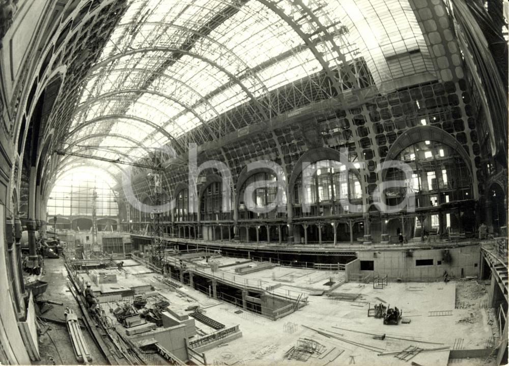 Fotografia d epoca originale 1984 PARIGI F Cantiere per costruzione MUSEE D ORSAY in piena attivitÃ  Foto 1