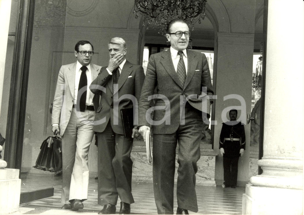 Fotografia d epoca originale 1978 PARIS F ELYSEE Christian BONNET Robert BOULIN Jacques BARROT Photo 1
