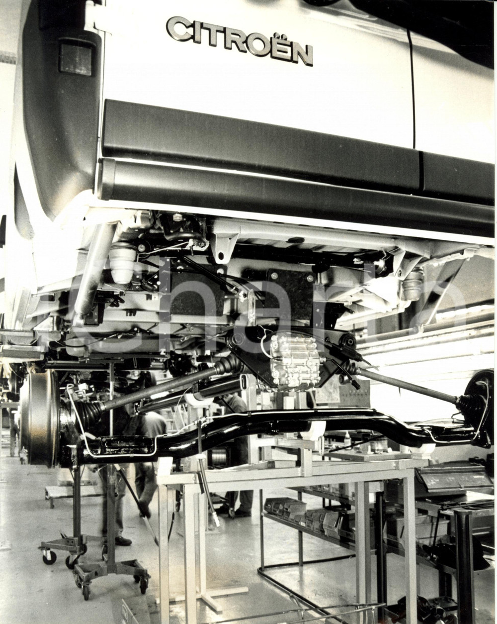 Fotografia d epoca originale 1980 ca SENTHEIM F DANGEL Casa automobilistica  Lavori furgone CITROEN Foto 1