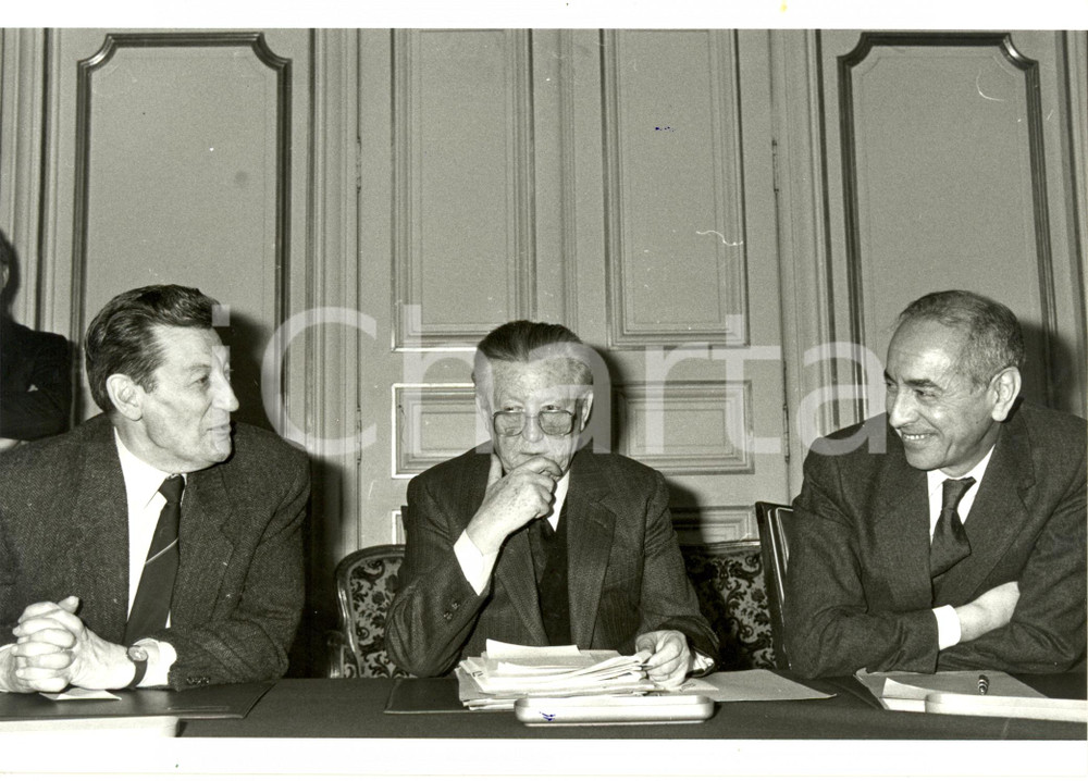 Fotografia d epoca originale 1990 ca FRANCE Marcel RUDLOFF ThÃ©o BRAUN Mahdi HACENE Plan EtatRÃ©gion Photo 1