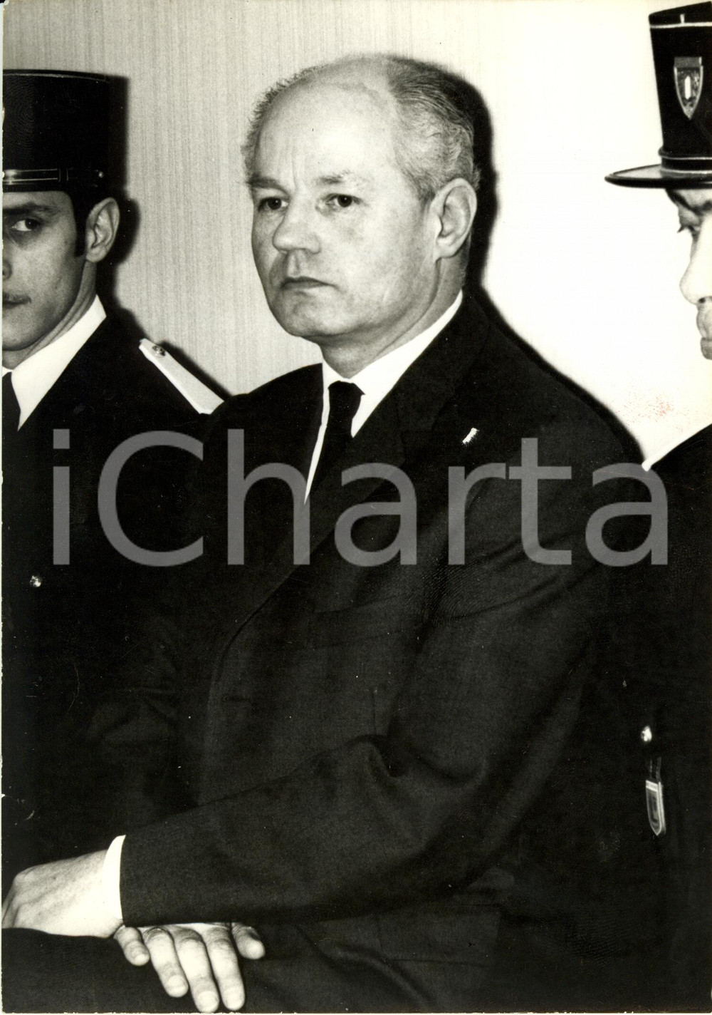 Fotografia d epoca originale 1970 ca FRANCIA Armand ROHART condannato per omicidio moglie Jacqueline Foto 1