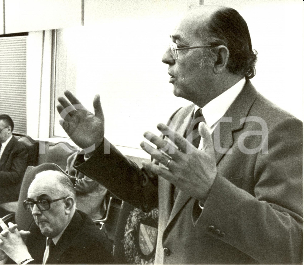 Fotografia d epoca originale 1982 COLMAR F Henri GOETSCHY al Consiglio Generale dell ALTO RENO Fotografia 1
