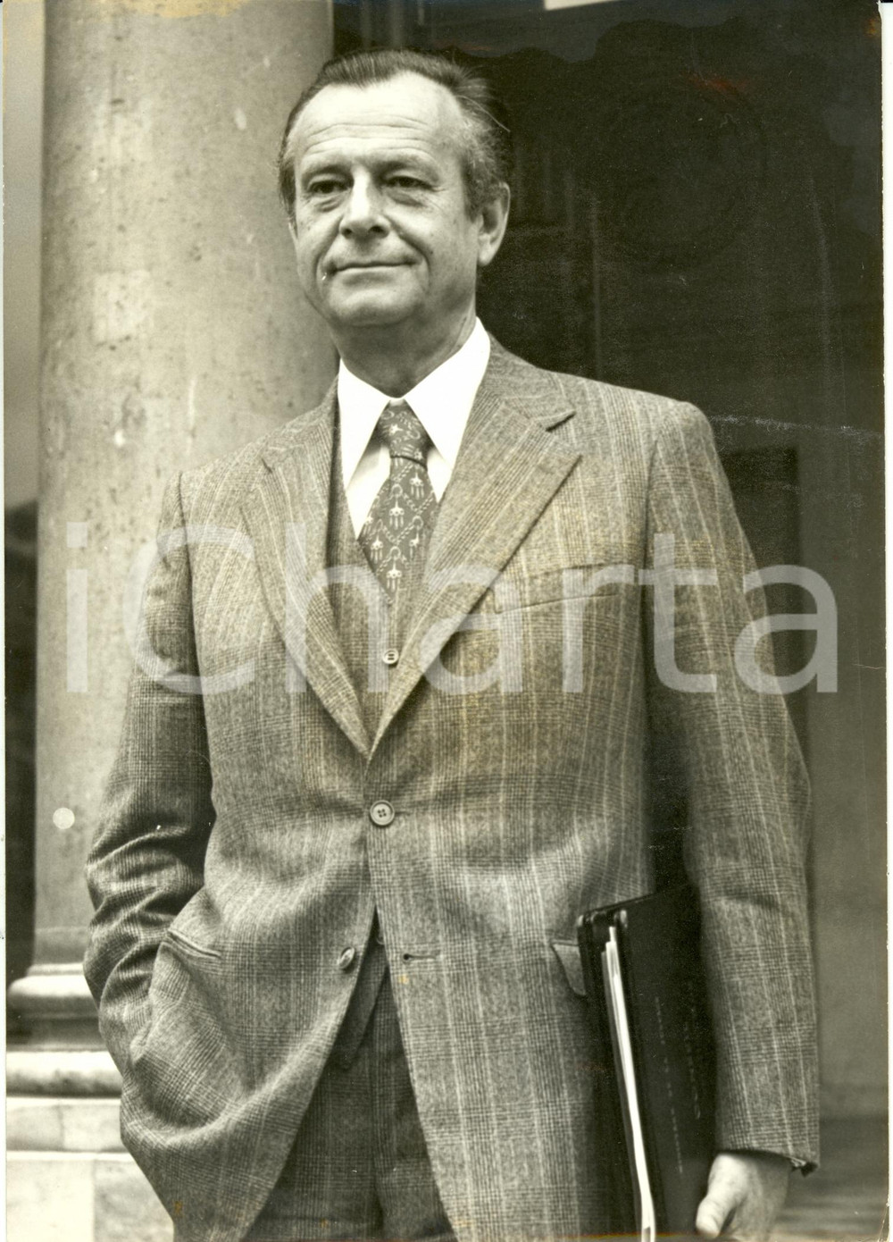 Fotografia d epoca originale 1974 PARIS F Jean LECANUET Ministre de la Justice Portrait Photographie 1
