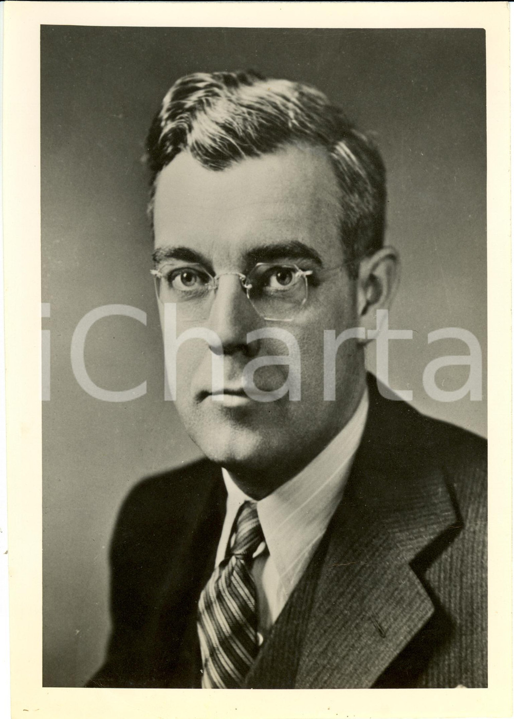 Fotografia d epoca originale 1945 ca USA Erwin Dain CANHAM Journalist and radio commentator Photograph 1