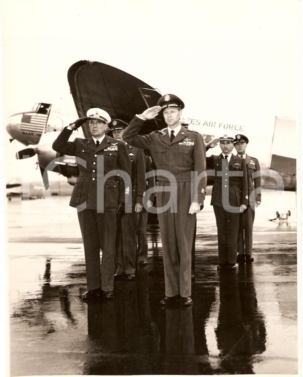 Fotografia d epoca originale 1955 ca SHAPE General Lauris NORSTAD Commander Allied Air Force NATO Photo 1