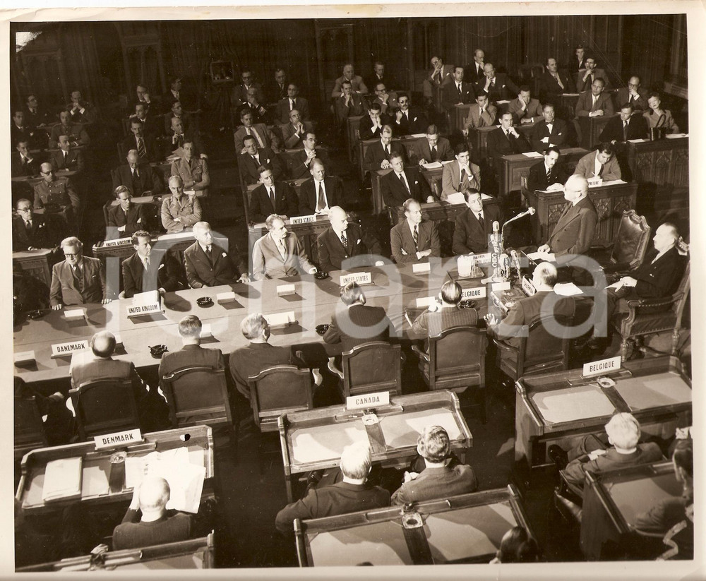 Fotografia d epoca originale 1951 OTTAWA CANADA North Atlantic Council NATO Session Photo 1