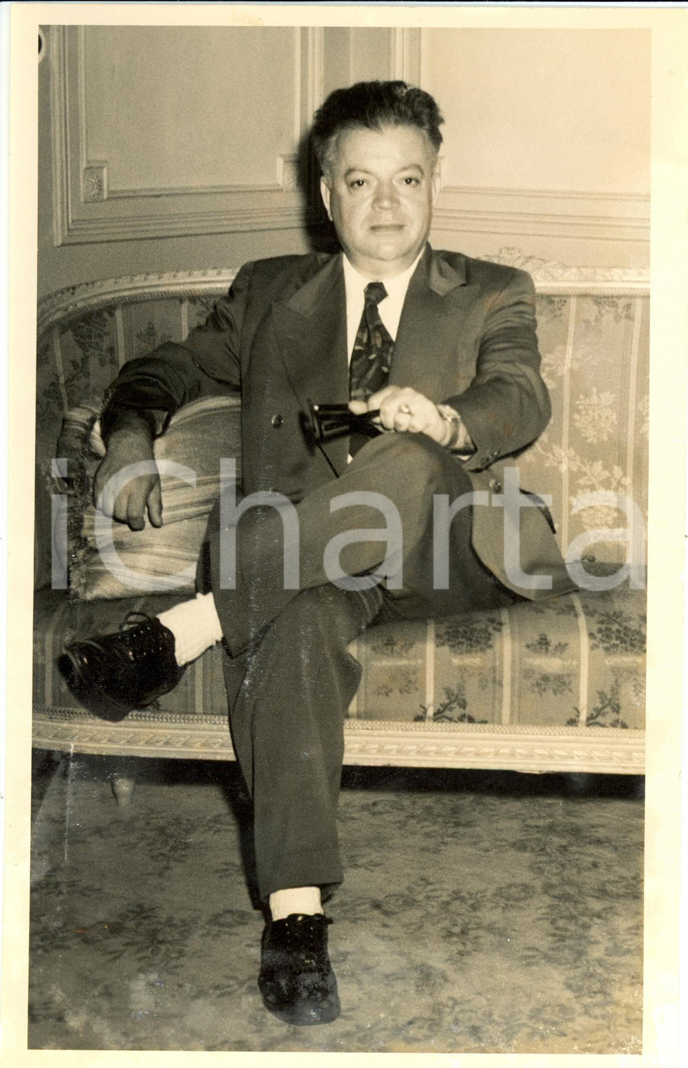 Fotografia d epoca originale 1945 ca USA David DUBINSKY Dirigente sindacale Portrait Photograph 1