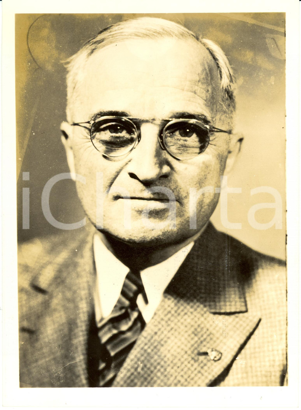 Fotografia d epoca originale 1945 ca USA Harry TRUMAN Presidente Ritratto Fotografia 1