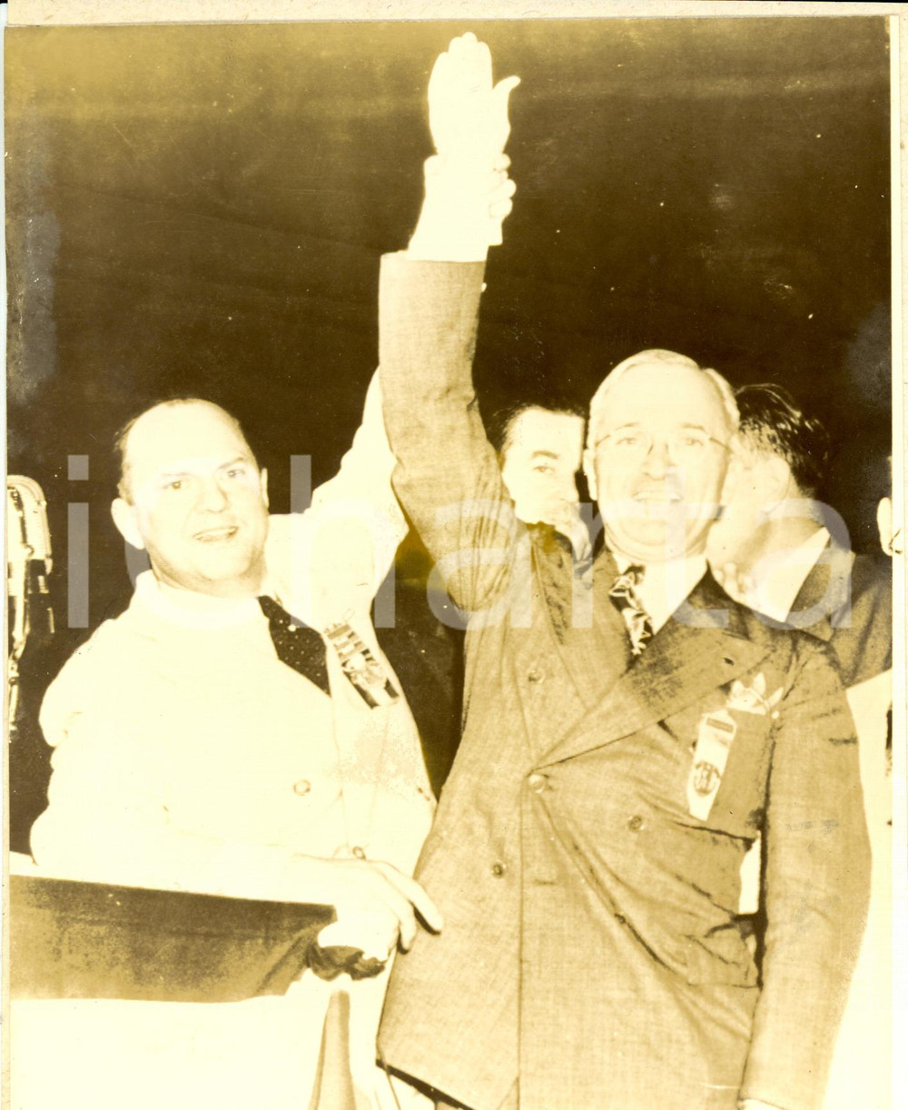 Fotografia d epoca originale 1944 WASHINGTON USA Samuel JACKSON e Harry TRUMAN candidato vicepresidente 1