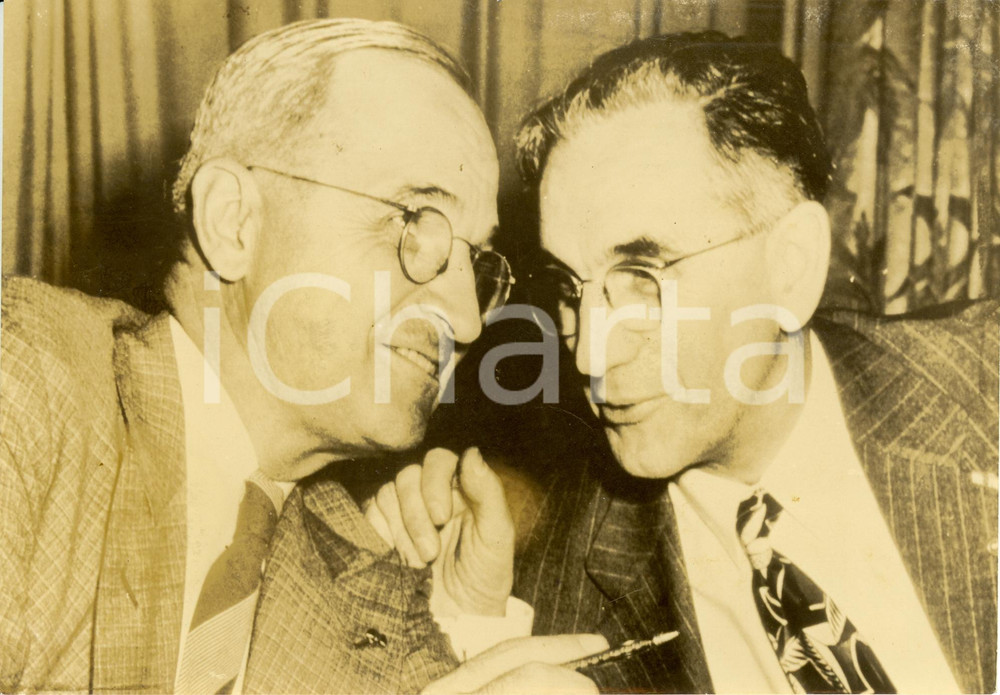 Fotografia d epoca originale 1944 USA Harry TRUMAN Senatore conversa con John Mc CORMACK Fotografia 1