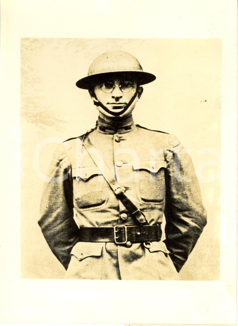 Fotografia d epoca originale 1945 USA Harry TRUMAN con l uniforme da Capitano di Artiglieria RISTAMPA 1