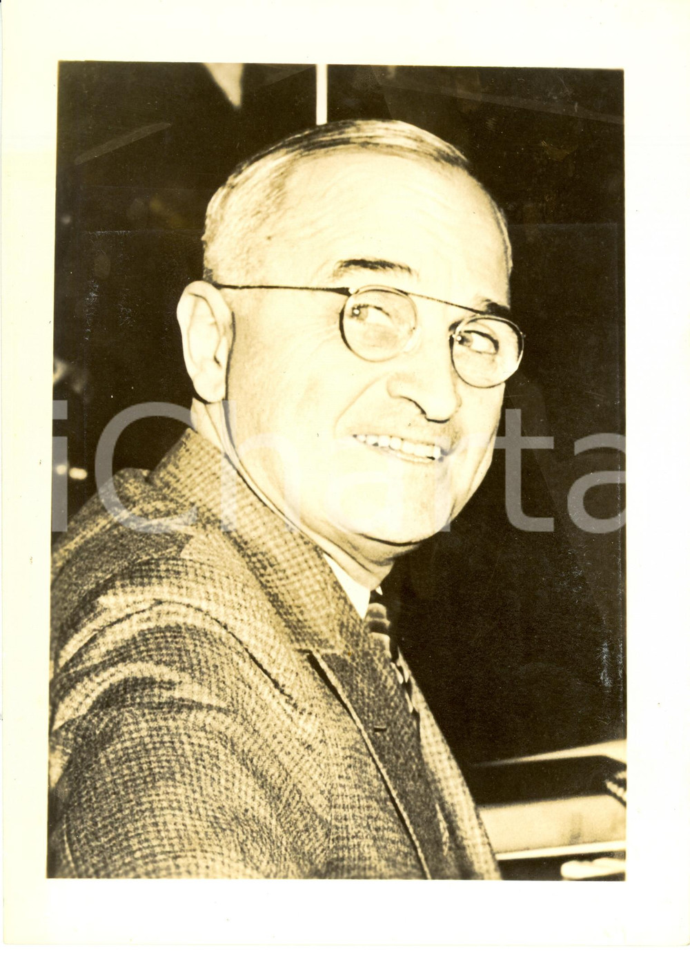 Fotografia d epoca originale 1945 ca USA Harry TRUMAN Presidente Stati Uniti Ritratto Fotografia 1