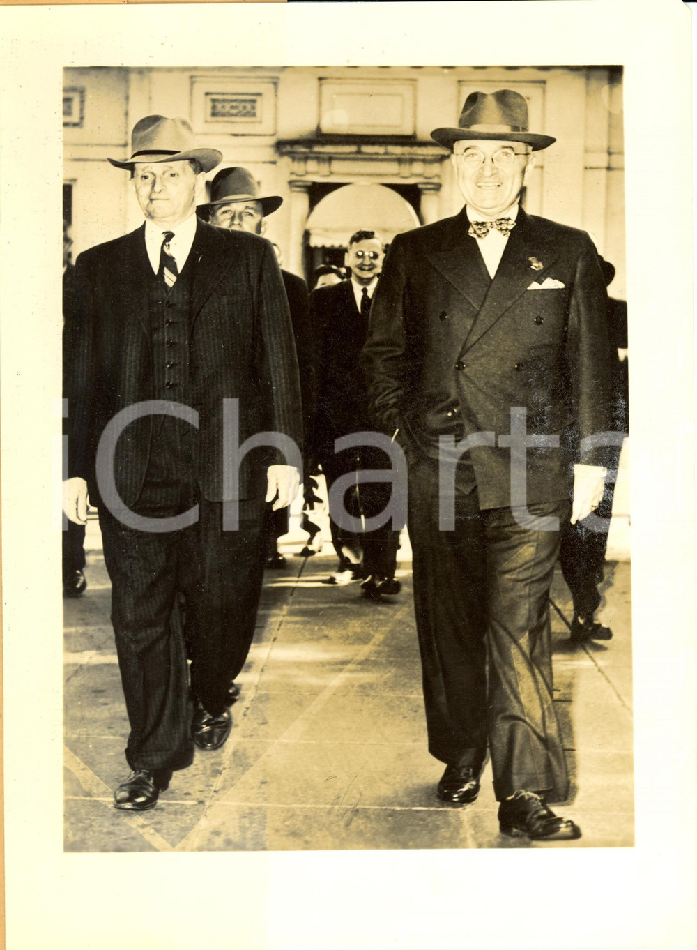 Fotografia d epoca originale 1945  WASHINGTON USA Harry TRUMAN e il fratello John Vivian TRUMAN Fotografia 1