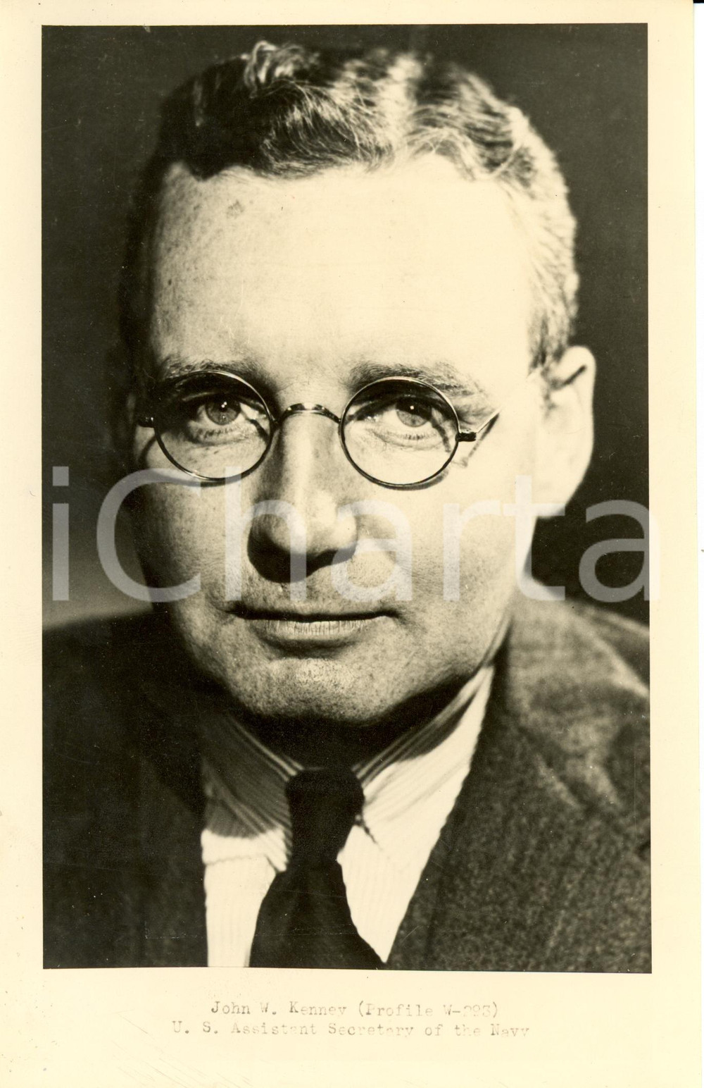 Fotografia d epoca originale 1945 ca USA William John KENNEY Assistant Secretary of the Navy Photograph 1