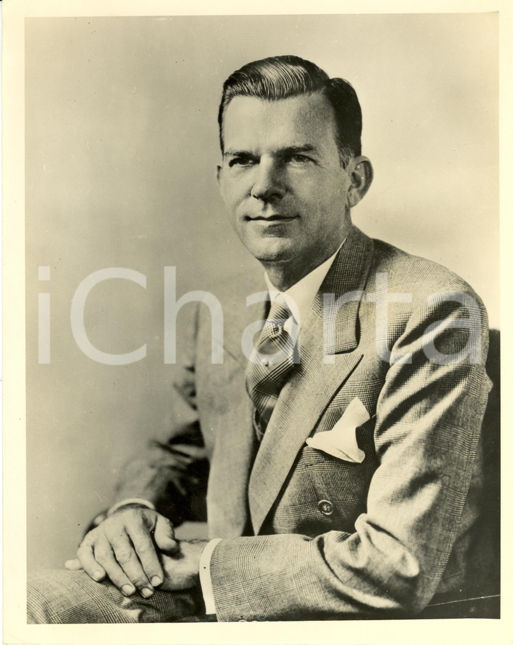 Fotografia d epoca originale 1945 ca USA? William DOUGLAS PAWLEY Ambasciatore Ritratto Fotografia 1