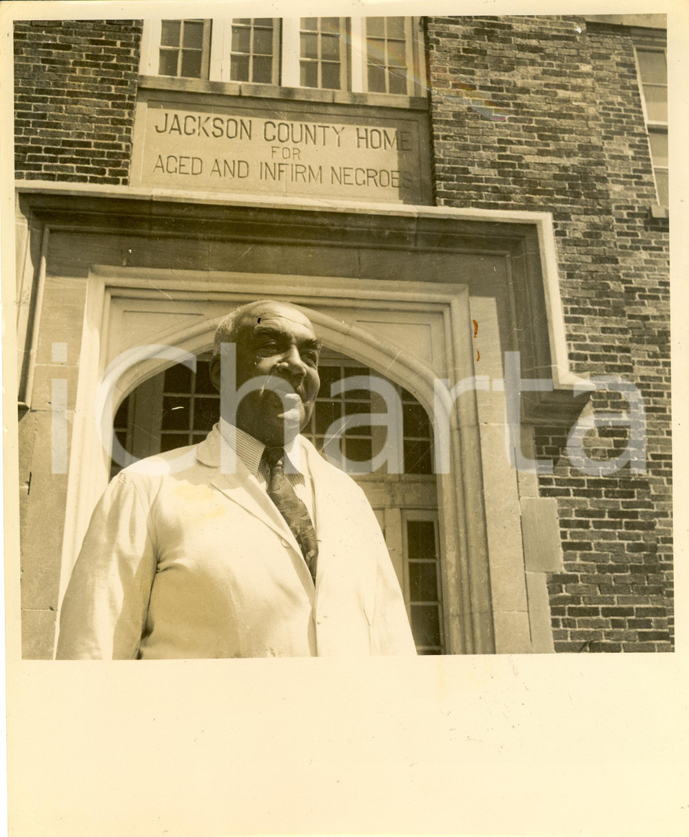 Fotografia d epoca originale 1945 INDEPENDENCE USA Samuel GRIFFIN of JACKSON COUNTY HOME campaigns for TRUMAN 1