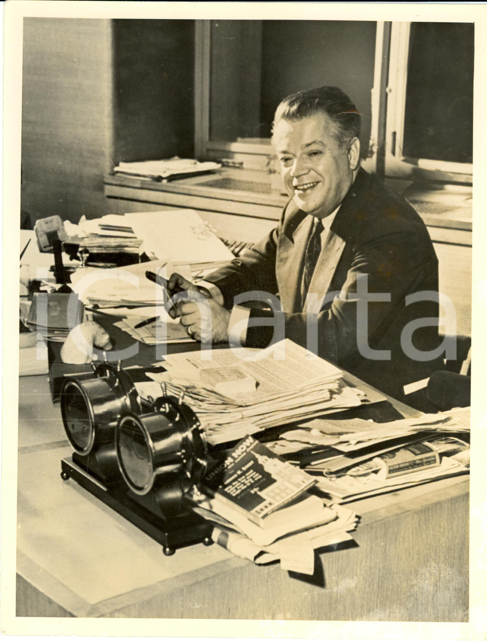 Fotografia d epoca originale 1950 ca USA David DUBINSKY President International Ladies Garment Workers Union 1