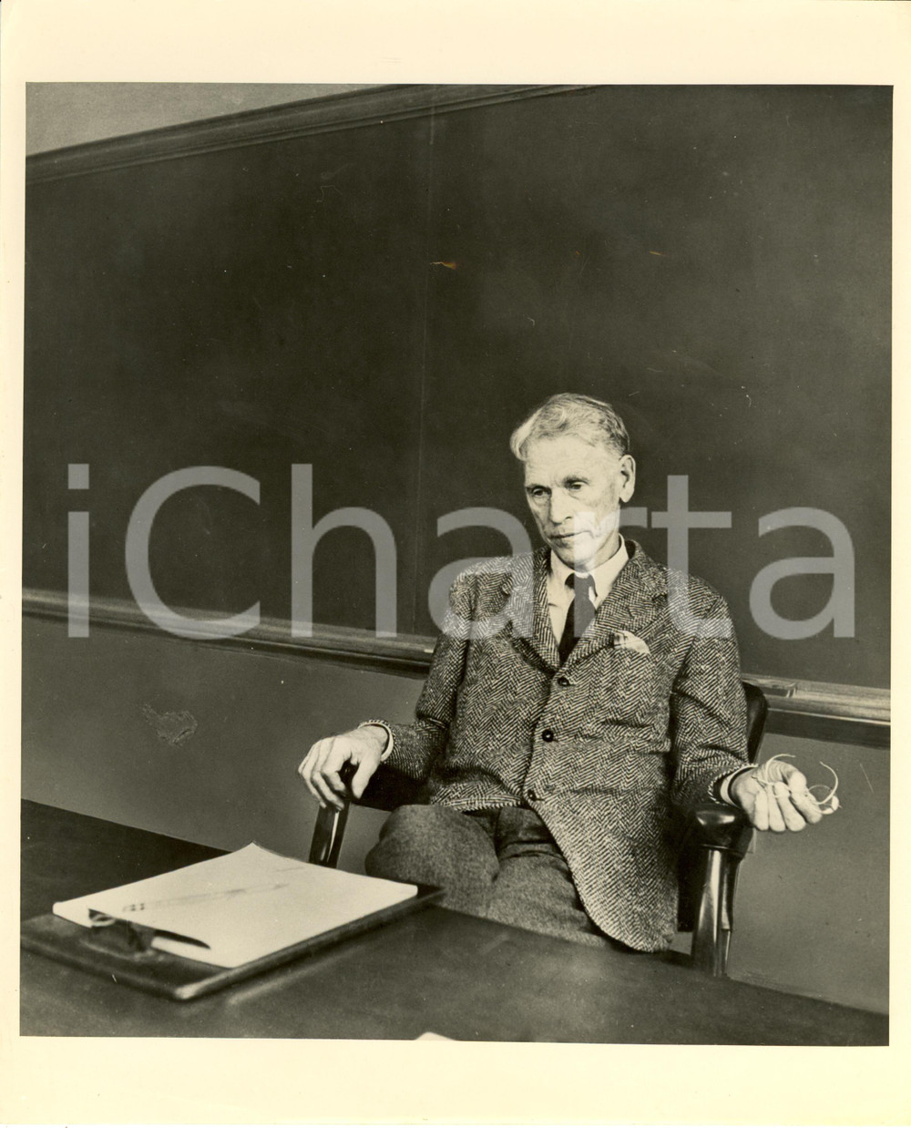 Fotografia d epoca originale 1950 ca USA Oswald VEBLEN Professor of mathematics Institute for Advanced Study 1