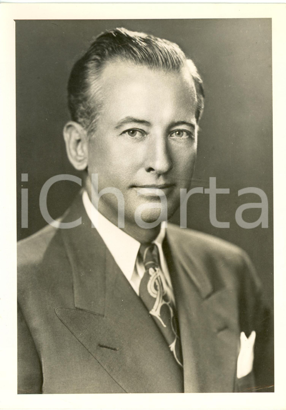 Fotografia d epoca originale 1950 ca USA? Eric ALLEN JOHNSTON Motion Picture Association of AMERICA Photo 1