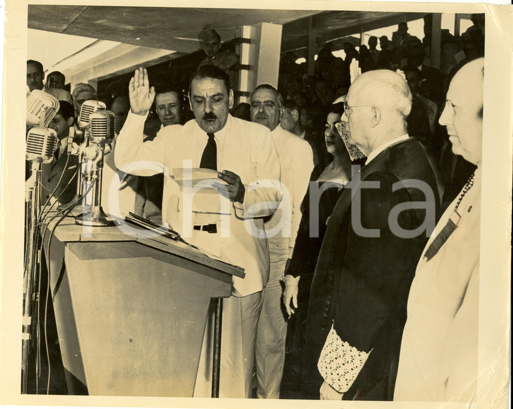 Fotografia d epoca originale 1949 PORT JUAN Luis MUNOZ MARIN first elected Governor of PUERTO RICO Photo 1