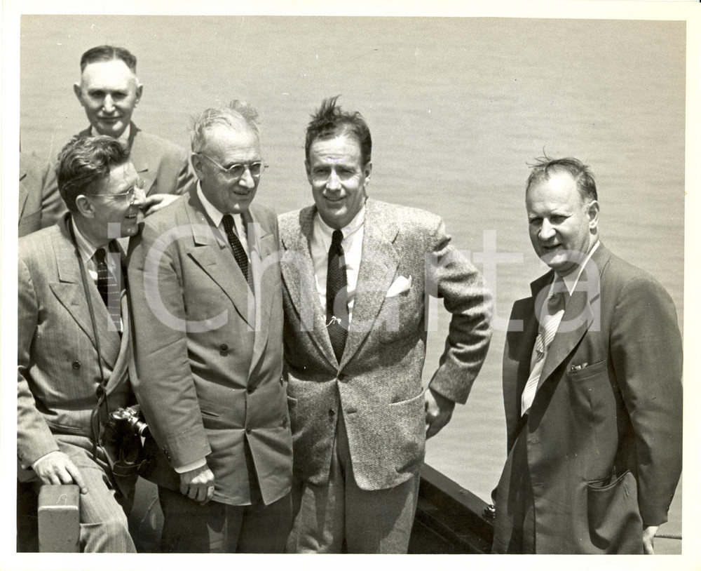 Fotografia d epoca originale 1951 MOUNT VERNON Alberto TARCHIANI Ambasciatore Richard SEARLES e Conrad WIRTH 1