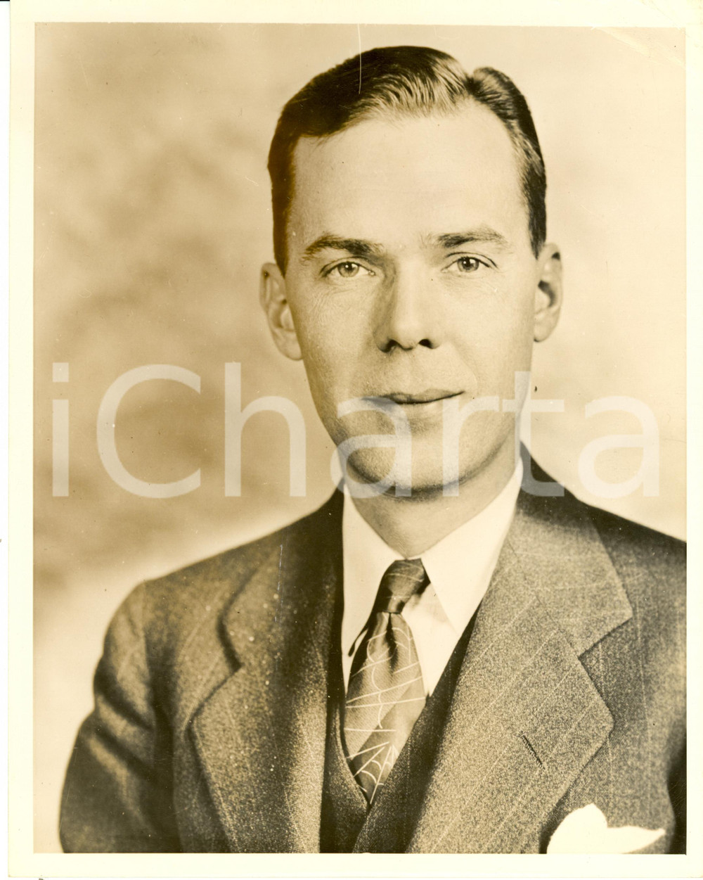 Fotografia d epoca originale 1940 ca USA? George VENABLE ALLEN diplomatico e ambasciatore Ritratto Fotografia 1