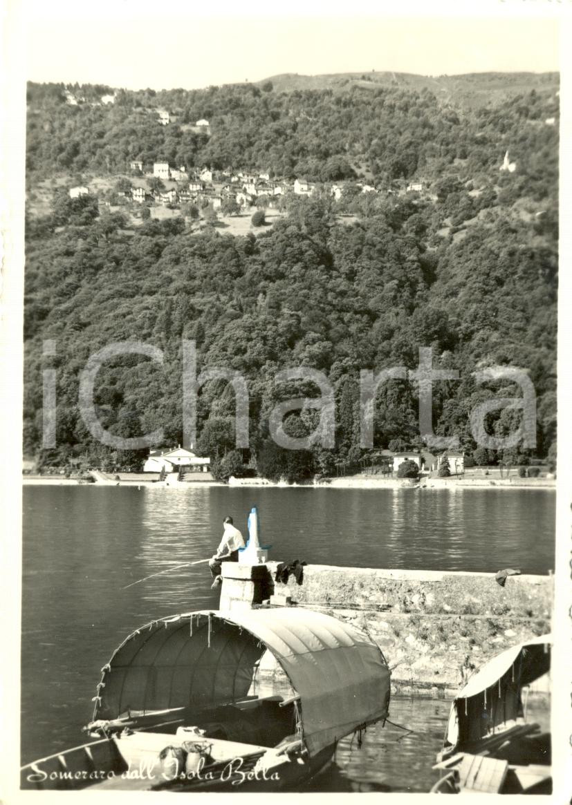 Cartolina originale da collezione 1957 SOMERARO VB Veduta di SOMERARO dall ISOLA BELLA Cartolina postale FG VG 1