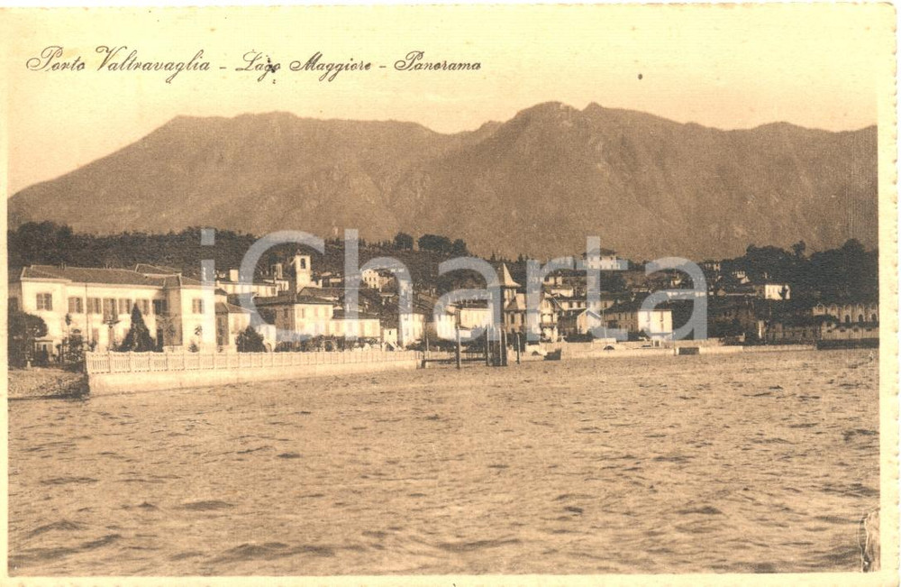 Cartolina originale da collezione 1925 PORTO VALTRAVAGLIA VA Veduta panoramica dal lago Cartolina postale FP VG 1