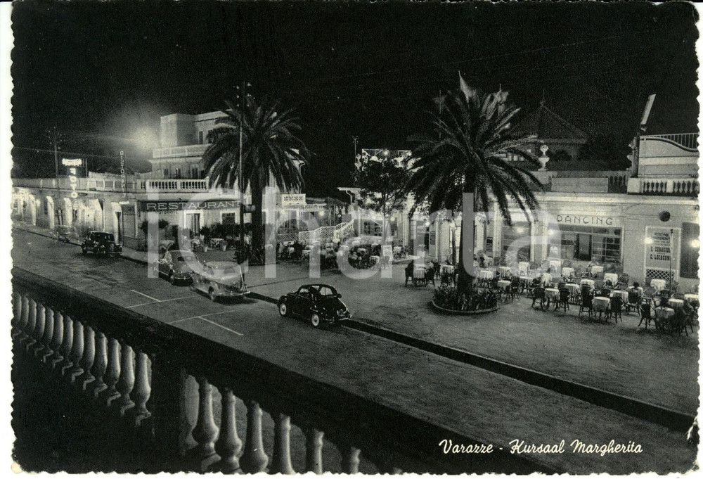 Cartolina originale da collezione 1955 ca VARAZZE SV KURSAAL MARGHERITA su lungomare Cartolina ANIMATA FG VG 1