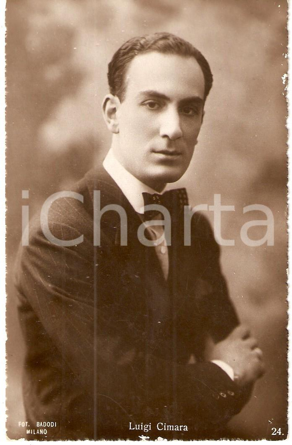Cartolina originale da collezione 1930 ca CINEMA Luigi CIMARA Ritratto fotografico attore Cartolina FP NV 1