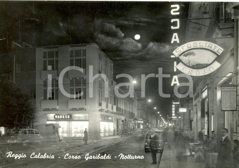 Cartolina originale da collezione 1965 REGGIO CALABRIA RC Veduta C.so Garibaldi  SFOGLIATE S. ROSA Cartolina FG 1