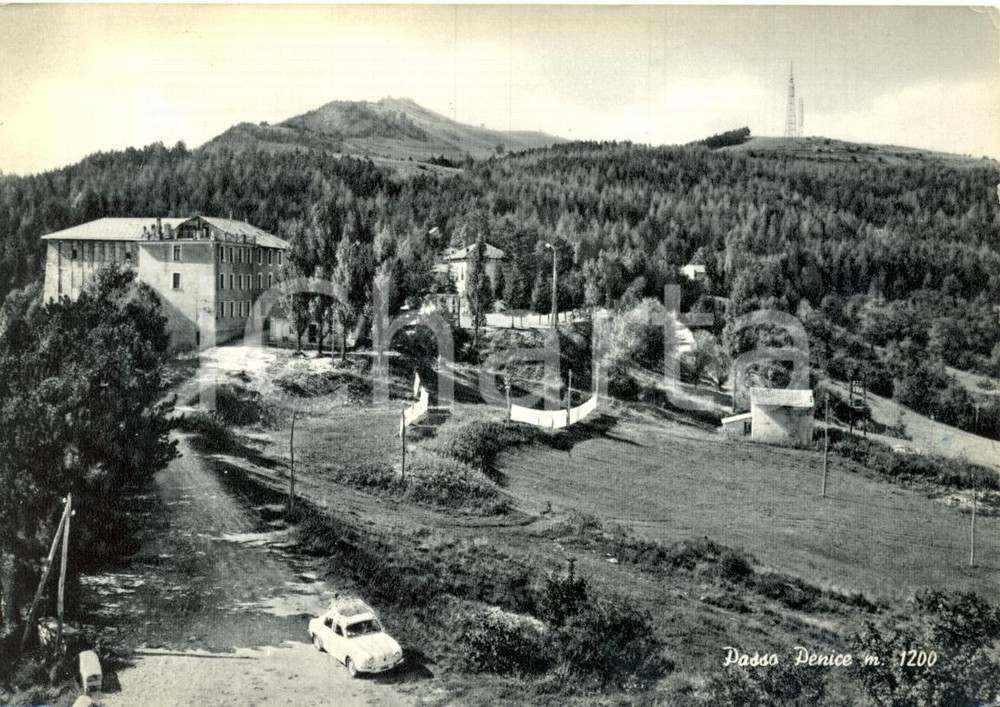 Cartolina originale da collezione 1963 PASSO PENICE PV Veduta generale Cartolina animata FG VG 1