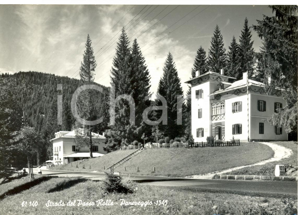 Cartolina originale da collezione 1960 PANEVEGGIO TN Strada del Passo Rolle Cartolina postale  FG VG 1