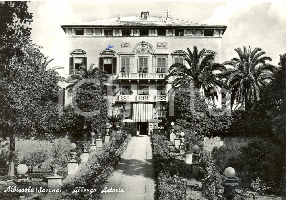 Cartolina originale da collezione 1950 ca ALSISSOLA SV Albergo Astoria Cartolina postale FG VG 1
