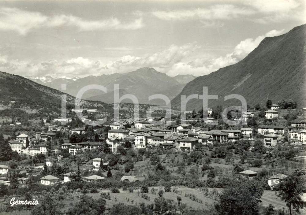 Cartolina originale da collezione 1958 GEMONIO VA Veduta panoramica Cartolina postale FG VG 1
