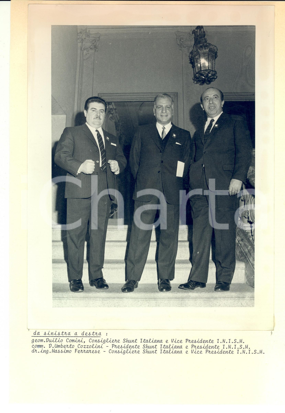 Fotografia d epoca originale 1969 MILANO Fondazione CARLO ERBA Convegno INISM Umberto COZZOLINI Foto 1