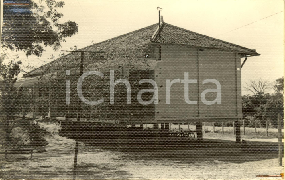 Fotografia d epoca originale 1955 ca CAMBOGIA Scuola CHAU PONHEA HOK Edificio per corsi superiori Fotografia 1