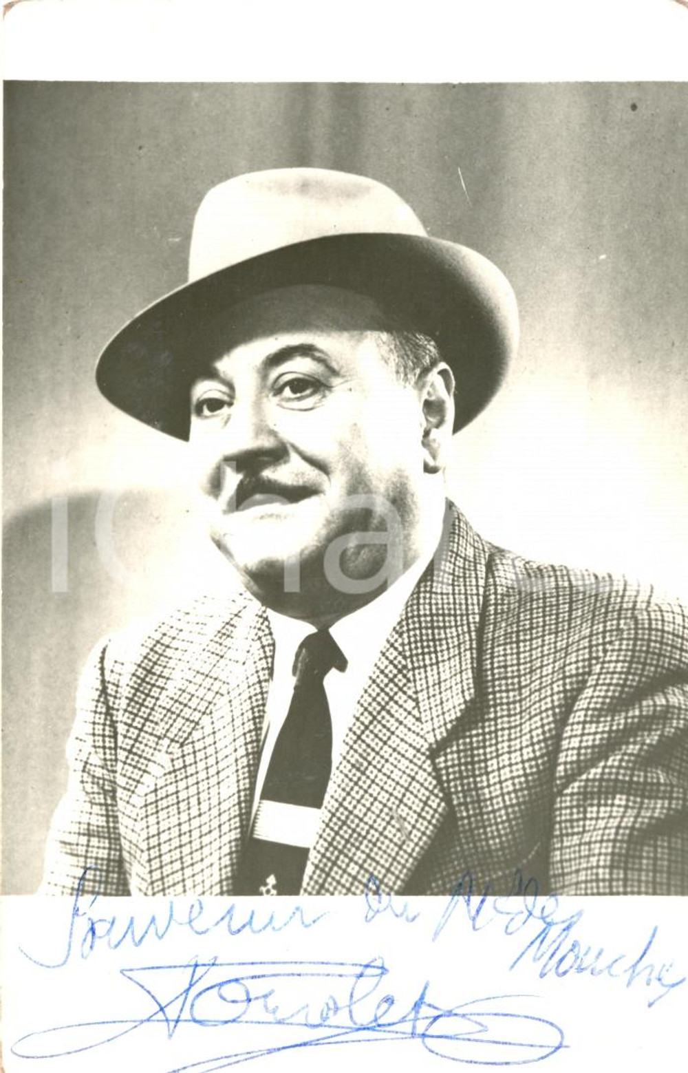Autografo originale 1950 ca Fred TRIOLET Fotografia con AUTOGRAFO dell attore 1