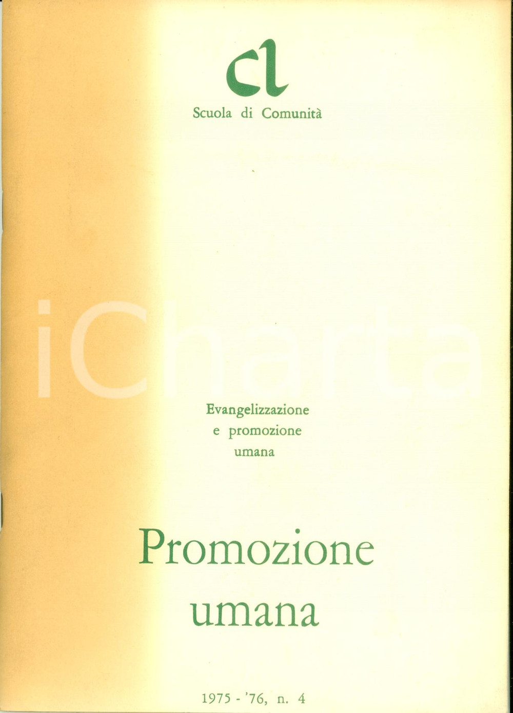 Libro, pubblicazione d epoca 19751976 MILANO CL Promozione umana Comunione Liberazione Quaderno RARO 1