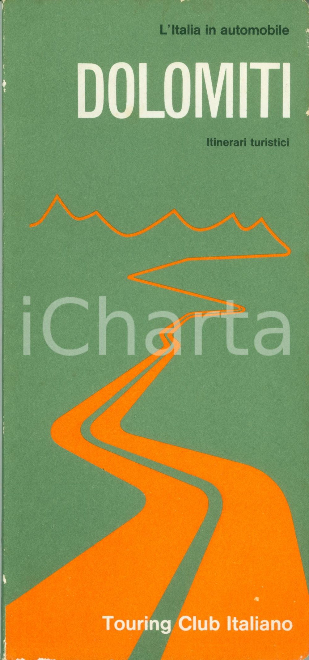 Materiale pubblicitario d’epoca 1969 TOURING CLUB ITALIANO Italia in automobile DOLOMITI Illustrato 1