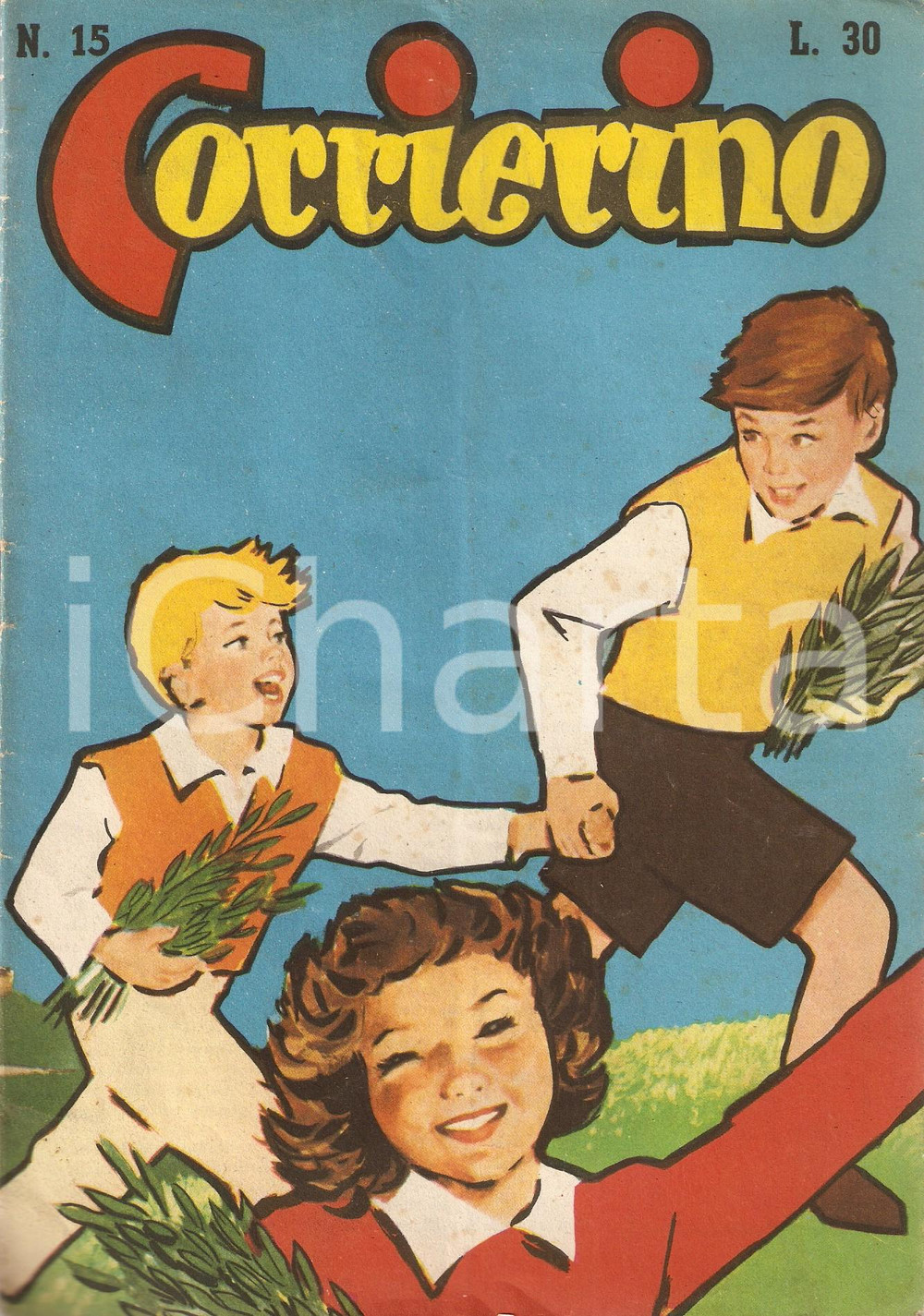 Giornale, rivista storica 1954 CORRIERINO Numero 15 Poesia di Aldo CREL Rivista Edizione GARZANTI 1