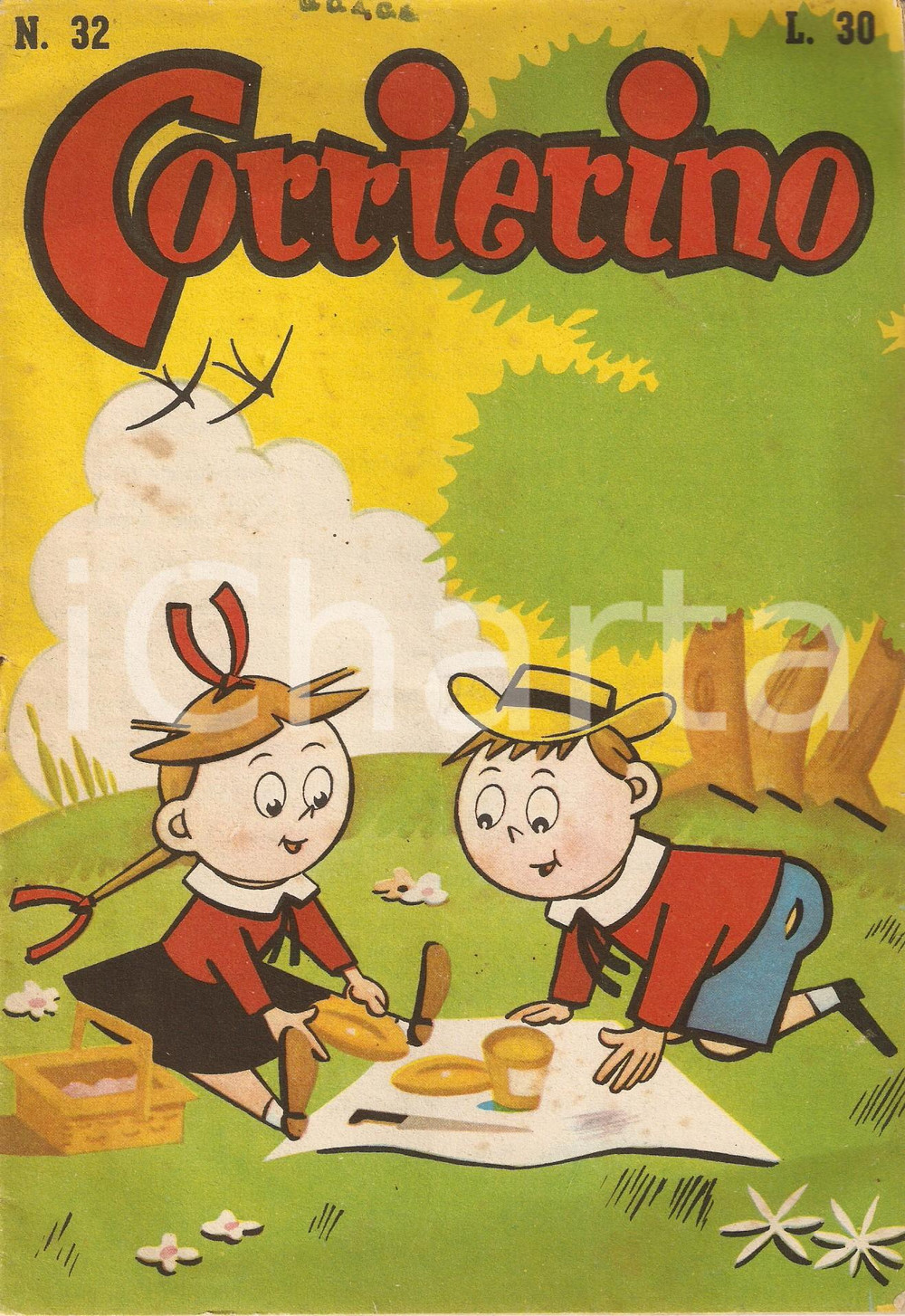 Giornale, rivista storica 1954 CORRIERINO Numero 32 Racconto di Franco CAPELLI Rivista Edizione GARZANTI 1