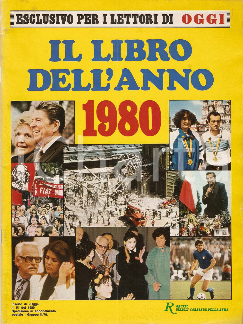 Libro, pubblicazione d epoca 1980 LIBRO DELL ANNO Allegato Rivista OGGI Illustrata Pubblicazione 1