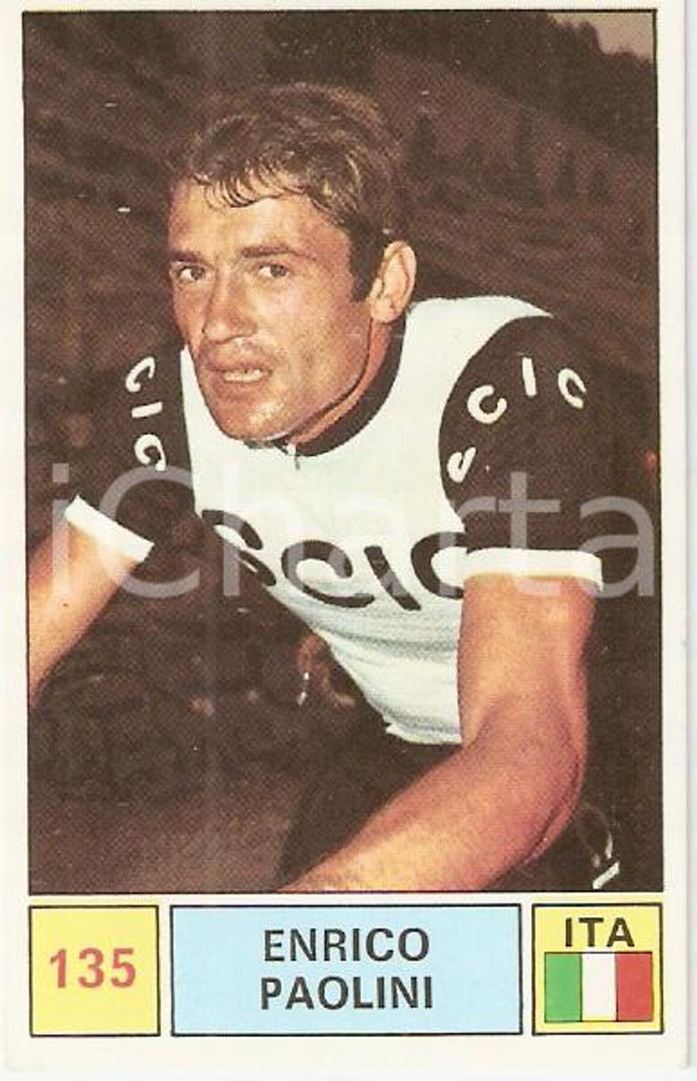 Oggetto da collezione cartaceo PANINI  SPRINT 1971 Figurina Enrico PAOLINI n. 135 Ciclismo 1